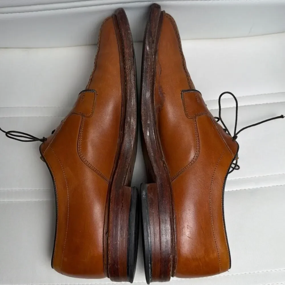 Allen Edmonds Hillcrest Walnut Leather Bicycle Toe Derby Shoes USA Mens 10 C